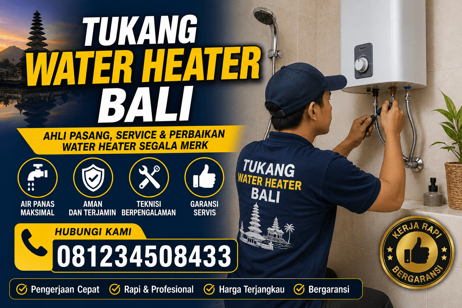 Tukang Water Heater Bali